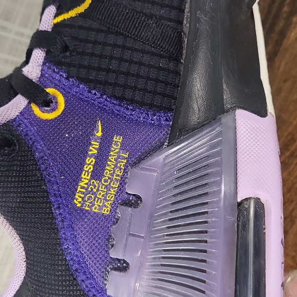 Nike Lebron Witness VII, Lakers, Black Purple Gold, Basketball Casual Everyday - Picture 4 of 6